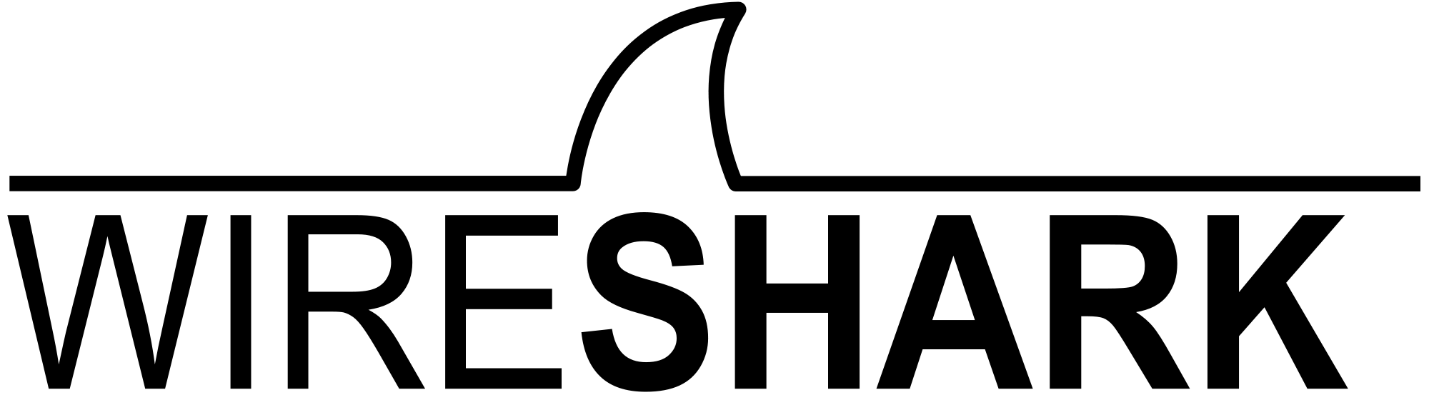 Wireshark logo. Source: wikimedia.org 